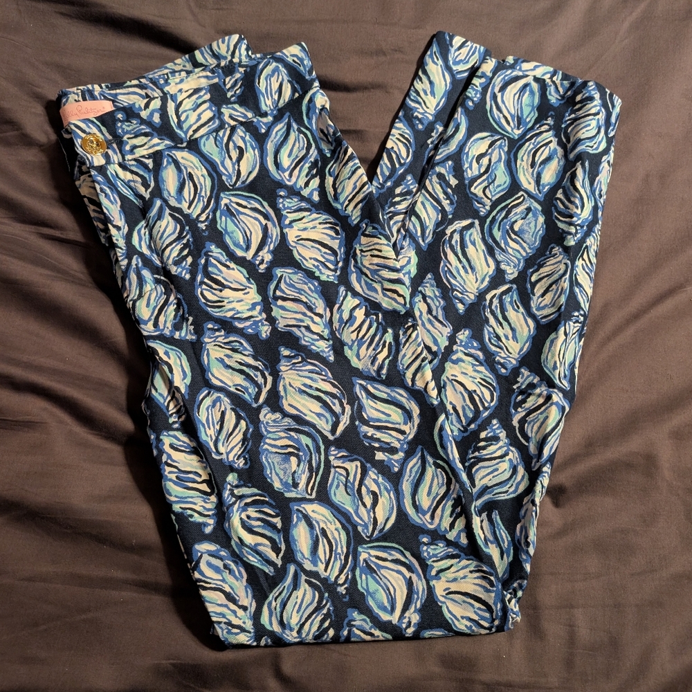 Lilly Pulitzer Keliani Stretch Pant High Tide Navy Drop